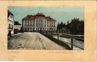 1911 Fogaras, Fagaras; M. kir. állami főgimnázium. Thierfeld Dávid kiadása / grammar school (felületi kopás / surface damage)