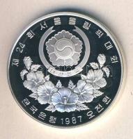 Dél-Korea 1987. 5000W Ag "Szöuli olimpia - Tae Kwon Do" T:PP