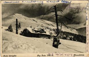 1938 Rahó, Rachov, Rahiv, Rakhiv; Pop Iván és menedékház télen / rest house in winter (EK)