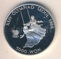 Dél-Korea 1987. 5000W Ag "Szöuli olimpia - lányok hintán" T:PP