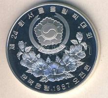 Dél-Korea 1987. 5000W Ag "Szöuli olimpia - lányok hintán" T:PP