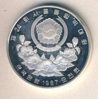 Dél-Korea 1987. 5000W Ag "Szöuli olimpia - stadion" T:PP
