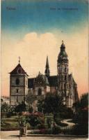 1916 Kassa, Kosice; Dóm és Urbán-torony. Benczur Vilmos felvétele / cathedral, tower (fa)