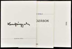 Konfár Gyula, 3 db művészeti katalógus: Konfár Gyula. Szerk.: Rideg Gábor; Konfár Gyula: Napszakok; ...