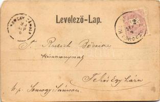 1899 (Vorläufer) Sztrecsnó, Sztrecsény, Strecno (Tátra, Tatry); A Vág völgye. Sztrecsnó vára Zsolna ...