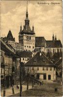 1955 Segesvár, Schässburg, Sighisoara; utca részlet, Girscht üzlete. W. Nagy kiadása / street view, shops (ázott / wet damage)