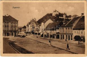 Segesvár, Schässburg, Sighisoara; utca részlet, üzletek. Zeidner H. kiadása / street view, shops (EK)