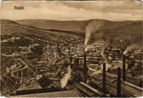 Resicabánya, Resica, Resicza, Resita; vasgyár. A. Weiss kiadása / iron factory (gyűrődés / crease)