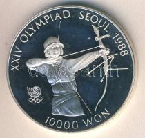 Dél-Korea 1987. 10.000W Ag "Szöuli olimpia-íjászat" T:PP