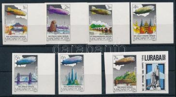 1981 Zeppelin ívszéli vágott sor (3Ft sérülés a papíron / fault)