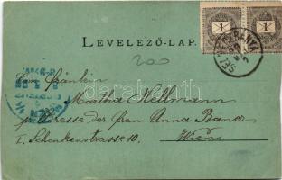 1899 (Vorläufer) Selmecbánya, Schemnitz, Banská Stiavnica; látkép / general view (vágott / cut)