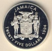 Jamaica 1994. 25$ Ag "Labdarúgó VB" T:PP