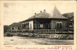 1911 Zsarnóca, Zarnovica; Községháza. Fuszek György kiadása (EK)