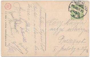 1916 Nagyvárad, Oradea; pályaudvar, vasútállomás. Vasúti levelezőlapárusítás / railway station (EK)