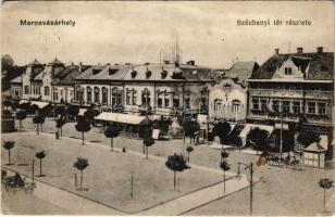 1916 Marosvásárhely, Targu Mures; Széchenyi tér, drogéria, dohány üzlet, Révész Béla üzlete. Porjes S. Sándor kiadása / square, drugstore, shops (Rb)