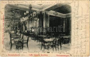 1900 Szombathely, Café Sabaria kávéház, belső. Knebel cs. és kir. udvari fényképész (EK)