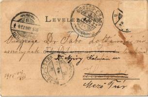 1905 Miskolc, Hámori völgy, Kereszt-szikla. Ferenczi Károly kiadása (kopott sarkak / worn corners)