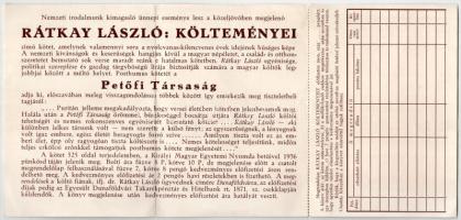 Rátkay László (1853-1933), népszínműíró, politikus. 1877-től Dunaföldváron ügyvédi gyakorlatot folyt...