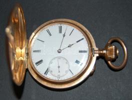 Századforduló körüli Mermod Freres férfi zsebóra Au arany 14K Bruttó 90g átm. 50mm, nem jár, egyébként megkímélve