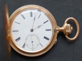 Századforduló körüli Mermod Freres férfi zsebóra Au arany 14K Bruttó 90g átm. 50mm, nem jár, egyébké...