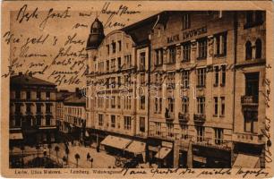 1929 Lviv, Lwów, Lemberg; Ulica Walowa / Walowagasse / street view, Bank Lwowski (EK)