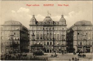 Budapest VII. Erzsébet körút, Royal szálloda, villamos