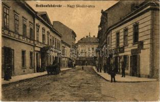 1918 Székesfehérvár, Nagy Sándor utca, Fekete Sas szálloda, étterem és kávéház, Tőke Ferenc üzlete (EK)