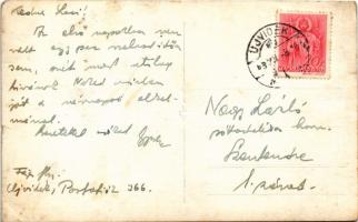 1943 Újvidék, Novi Sad; utca, Vadász Béla üzlete / street view, shop. photo (szakadás / tear)