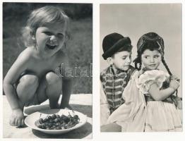 14 db MODERN magyar retro gyerek képeslap vegyes minőségben. Képzőművészeti Alap / 14 modern Hungari...