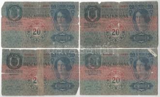 1913. 20K (4db) fekete "ROMANIA TIMBRU SPECIAL" felülbélyegzéssel + 1915. 10K (2db) fekete "ROMANIA TIMBRU SPECIAL" felülbélyegzéssel + 1916. 1K olvashatatlan felülbélyegzéssel T:G ragasztás, anyaghiány