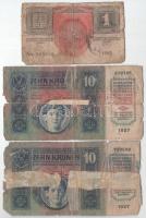 1913. 20K (4db) fekete "ROMANIA TIMBRU SPECIAL" felülbélyegzéssel + 1915. 10K (2db) fekete...