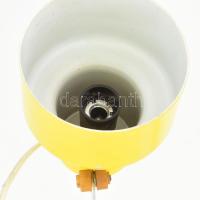 Szarvasi retro sárga asztali lámpa, fém, jelzett, kis kopással, m: 29 cm