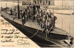1902 K.u.K. Kriegsmarine S.M. Torpedoboot IX - 100 Tage / Cs. és kir. haditengerészet SM Tb IX torpedónaszádja, rajta matrózok ünneplik az akadémia utolsó 100. napjának kezdetét / Austro-Hungarian Navy SM Tb IX torpedo boat, mariner cadets celebrating the beginning of the last 100 day of the academy. Frederico Cretich (EK)