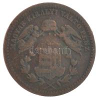 1868KB 1kr Cu "Angyalos címer" T:F Adamo M4.1