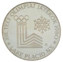 1980. 500Ft Ag "Téli Olimpia - Lake Placid" német nyelvű tanúsítvánnyal T:AU (eredetileg P...