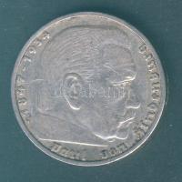 Német 3. Birodalom 1937G 5M Ag "Hindenburg" nagy h.k.-tel T:2-/3