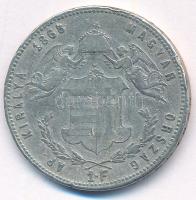 1868GYF 1Ft Ag "Ferenc József / Angyalos címer" Gyulafehérvár T:VF,F ph., karc Hungary 186...
