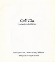 Gedő Ilka (1921-1985) festőművész, grafikus, 2 db: 

Gedő Ilka festőművész kiállítása. Székesfehér...