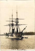 K.u.k. Kriegsmarine SMS Frundsberg alte Korvette (Kadettenschulschiff) / Cs. és kir. haditengerészet korvettje (gyakorlóhajó) / Austro-Hungarian Navy corvette (school ship). photo (vágott / cut)