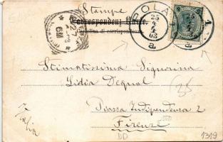 1903 K.u.k. Kriegsmarine S.M. Schiff Frundsberg (Frunsberg) alte Korvette (Kadettenschulschiff) / SM...