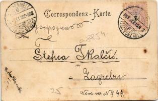 1899 (Vorläufer) K.u.k. Kriegsmarine SMS Frundsberg Korvette (Kadettenschulschiff) - Ein Theil des R...