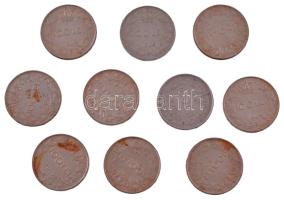 Románia 1943. 100L Fe "I. Mihály" (4x) + 1944. 100L Fe "I. Mihály" (6x) T:XF,VF ...