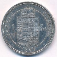 1881KB 1Ft Ag "Ferenc József / Középcímer" T:VF polírozva Adamo M15