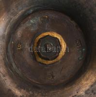 Litvánia, Riga, 1871, mesterjellel: Carl Theodor Beyermann: Ezüst (Ag) sétáló gyertyatartó, m: 8,5 c...