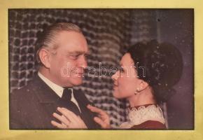 cca 1970 Körmendi János Kossuth- és Jászai Mari-díjas színész egyik szerepében, 2 db színes diapozit...