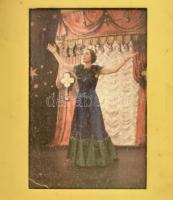 cca 1960-1970 Magyar színészek, színésznők, 4 db színes diapozitív, 5x5 cm