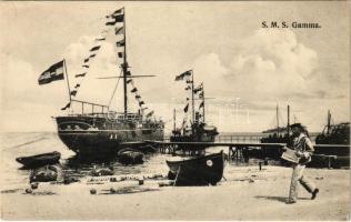 K.u.k. Kriegsmarine SMS Gamma Seeminenschullschiff / SMS GAMMA cs. és kir. haditengerészet aknász gyakorlóhajója / Austro-Hungarian Navy minesweeping school ship. G. Fano Pola 1908-09. 54.