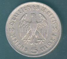 Német 3. Birodalom 1935F 5M Ag "Hindenburg" T:3 ph.