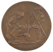 Horváth Sándor (1956- ) DN "Társadalmi munkáért" bronz emlékplakett (94mm) T:AU