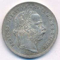 1878KB 1Ft Ag "Ferenc József / Középcímer" T:XF kis ph. Adamo M15